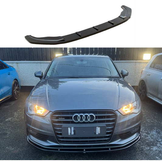 Audi A3/S3 8V 2012-2017 Gloss Black Front Splitter - For all Variants