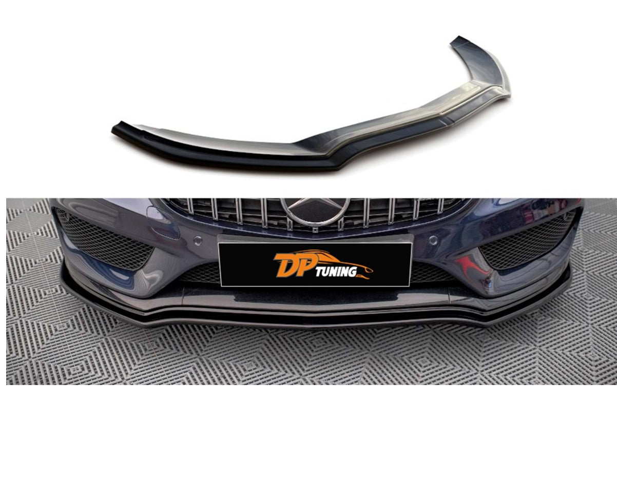 W205 AMG C43 Front Lip Gloss Black 2015-2018