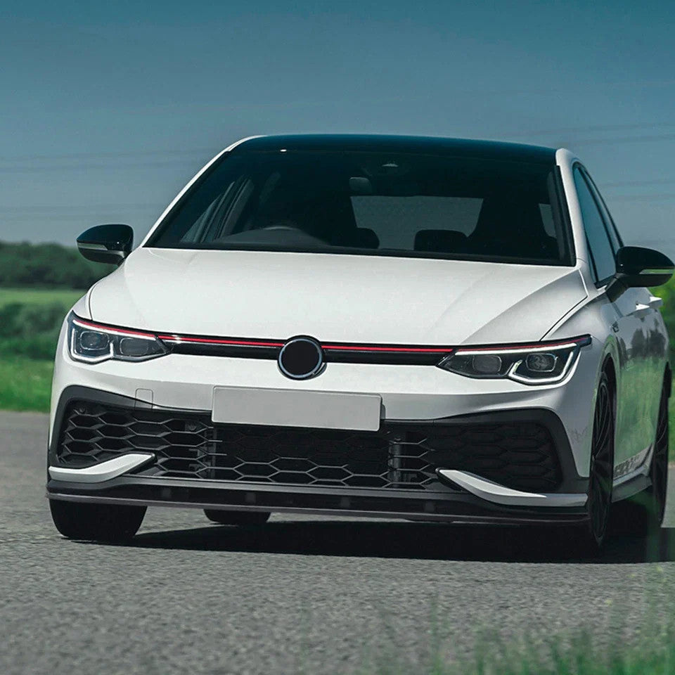 Volkswagen Golf MK8 GTI CS/ R 2020+ - Gloss Black 3-Piece Front Splitter