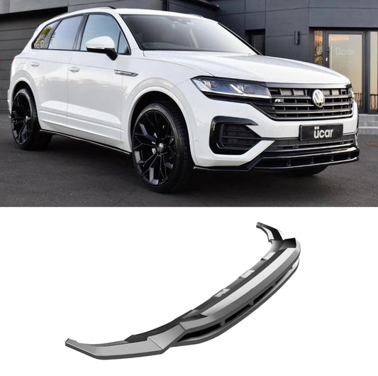 VOLKSWAGEN TOUAREG MK3 PRE FACELIFT R LINE 2018-2023 FRONT SPLITTER IN GLOSS BLACK