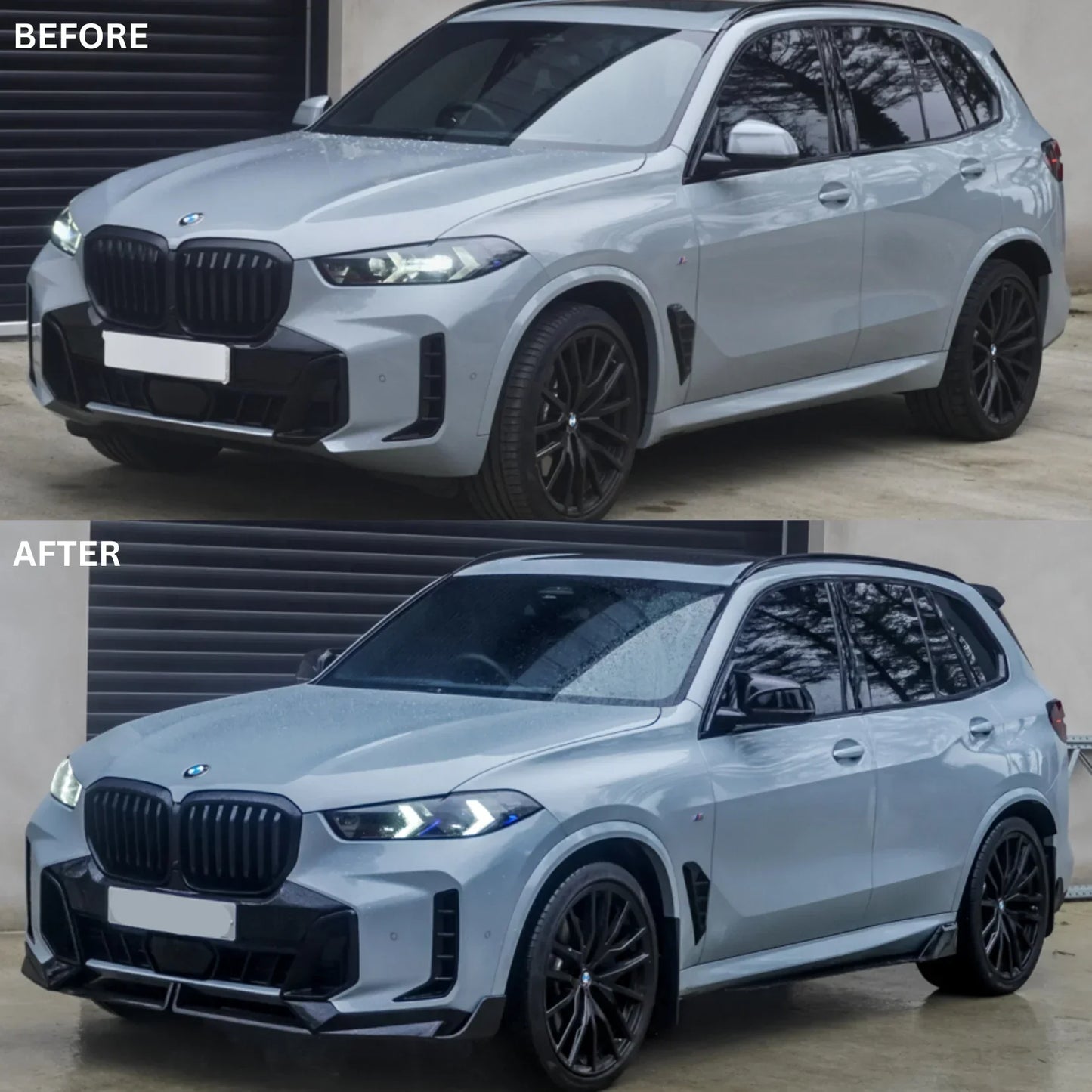BMW X5 G05 LCI M Sport 2023+ Front Splitter In Gloss Black