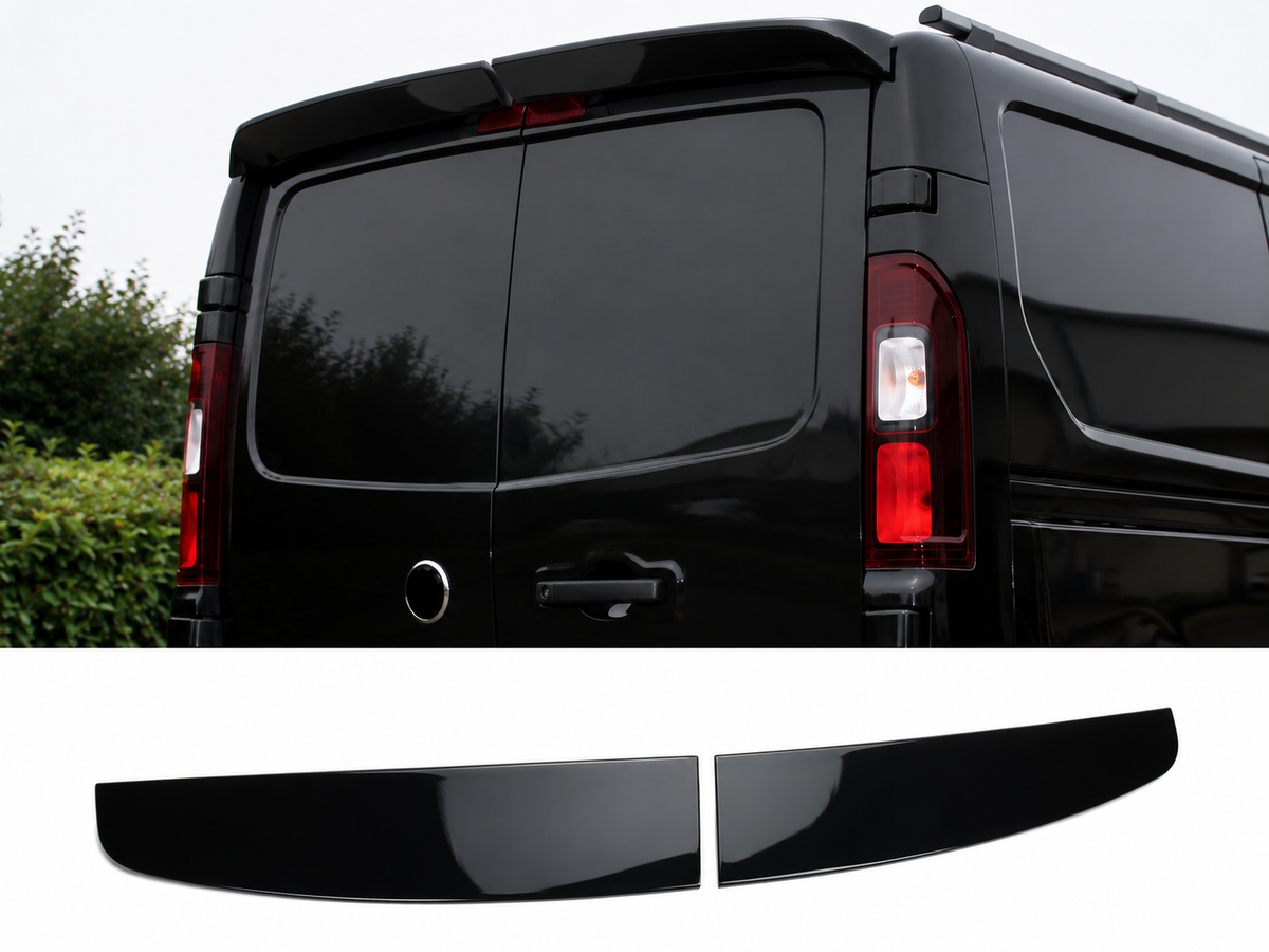 Barn Door Rear Spoiler In Gloss Black For Renault Trafic 2014+