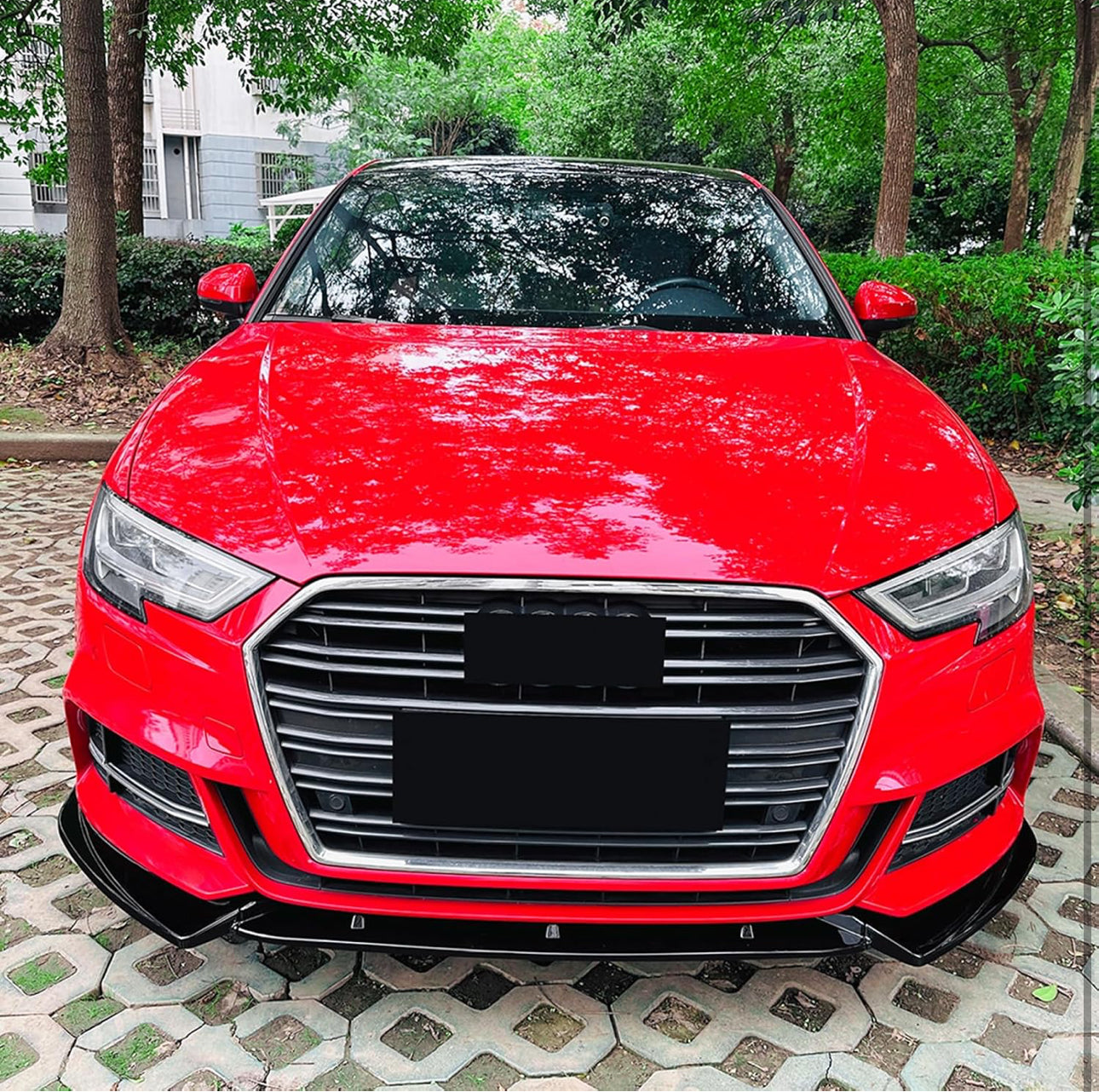 Audi A3/S3 8V S-Line 2017-2020 Gloss Black Front Splitter 3 Piece