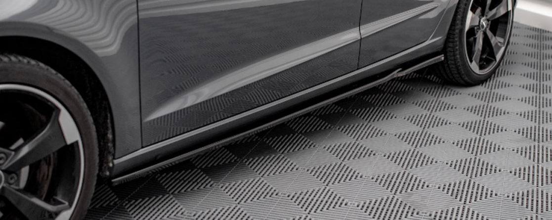 Audi A3 8V 2012-2020 Gloss Black Side Skirts - For Standard Model