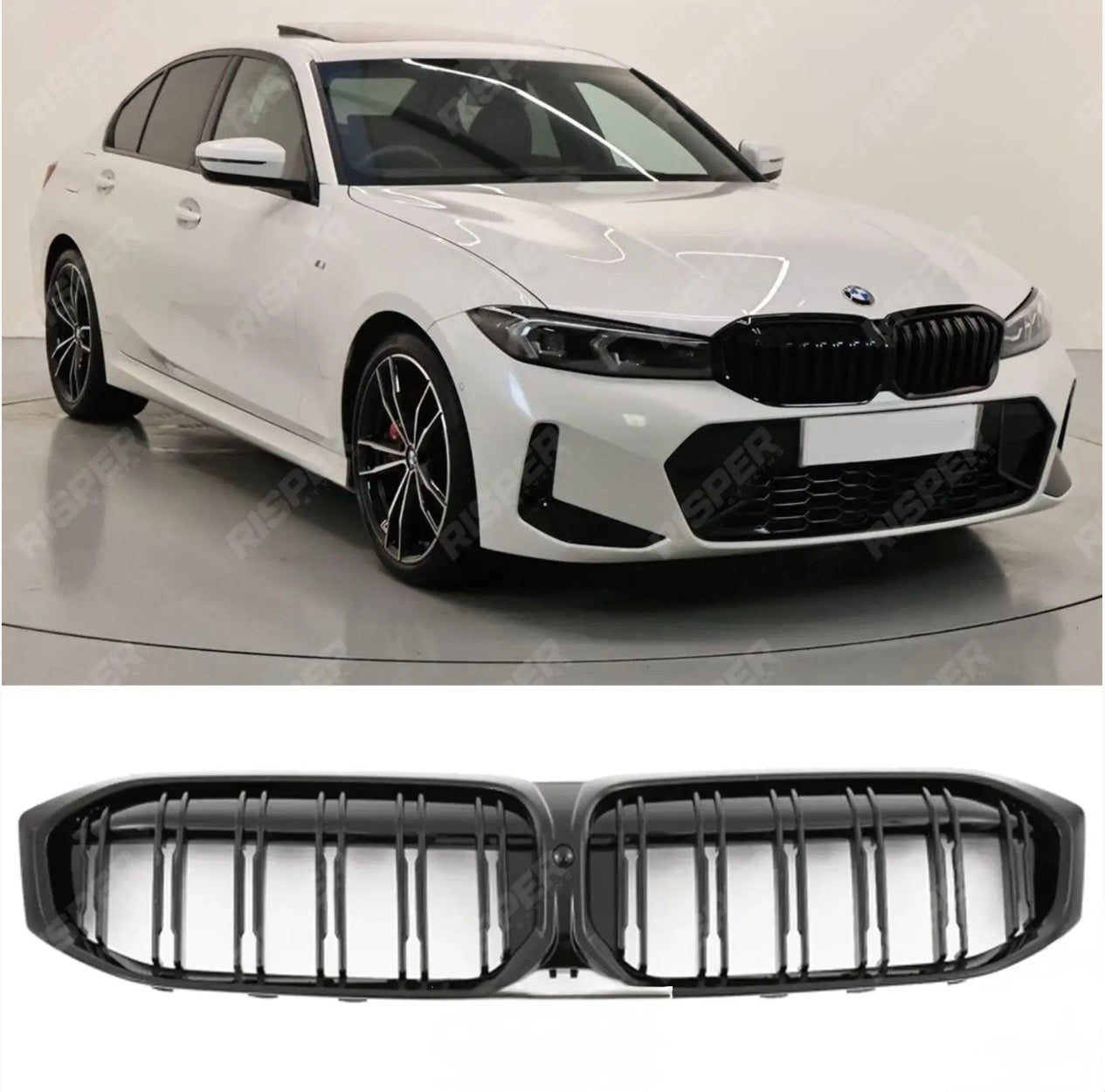 BMW G20/G21 3 SERIES LCI GLOSS BLACK M STYLE FRONT GRILLE