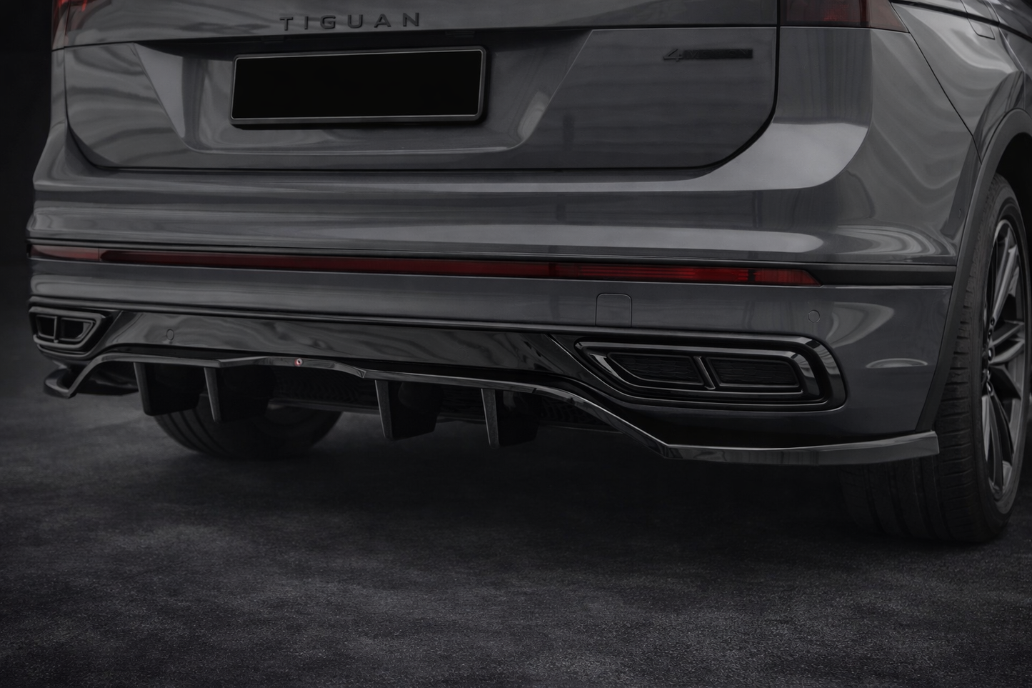 Volkswagen Tiguan Mk2.5 R Line 2020-2024 Rear Diffuser Tow Bar Compatible