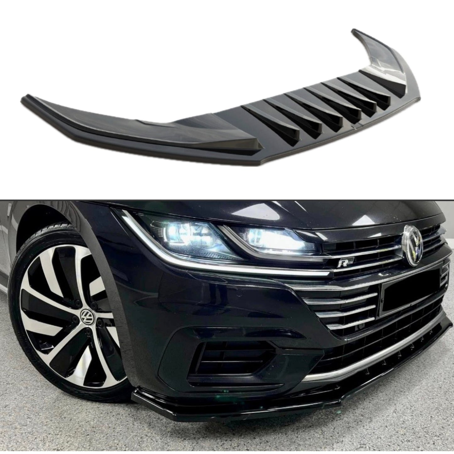 Volkswagen Arteon Mk1 2018-2024 Front Splitter in Gloss Black