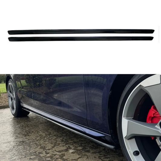 Audi A4 B9 2016+ Gloss Black Side Skirts