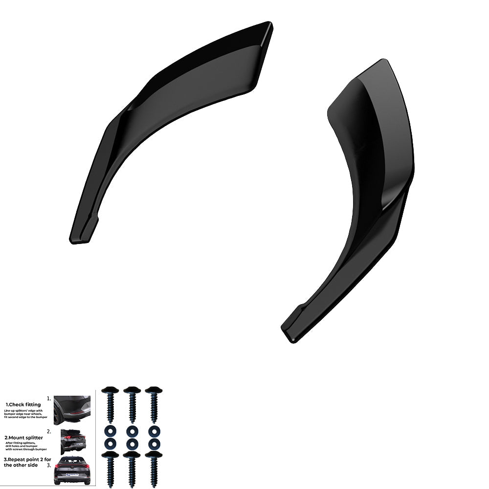 Rear Side Splitters for VW VOLKSWAGEN Tiguan R-Line MK2.5 2020-2024