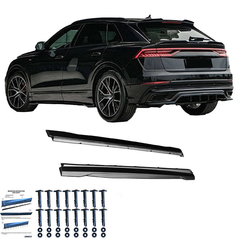Side Skirts compatible with AUDI SQ8 / Q8 S-Line 2018+