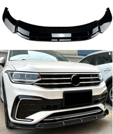 Volkswagen Tiguan Mk2.5 R-Line 2020-2023 Gloss Black Front Splitter Spoiler Lip