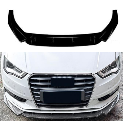 Audi A3 8V Standard 2012-2017 Gloss Black Front Splitter Spoiler Lip