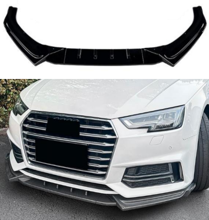 Audi A4/S4 B9 S-Line 2016-2019 Gloss Black Front Splitter Spoiler Lip