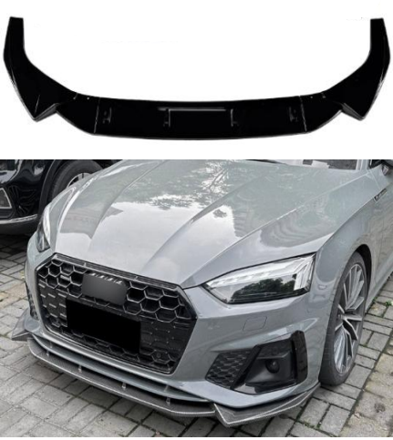Audi A5/S5 B9 S-Line 2019-2024 Gloss Black Front Splitter Spoiler Lip