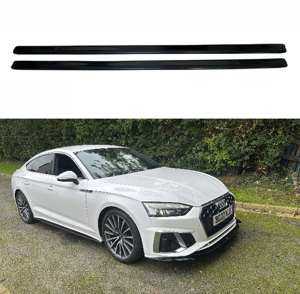 Audi A5/S5 B9/B9.5 2016-2024 Gloss Black Side Skirts
