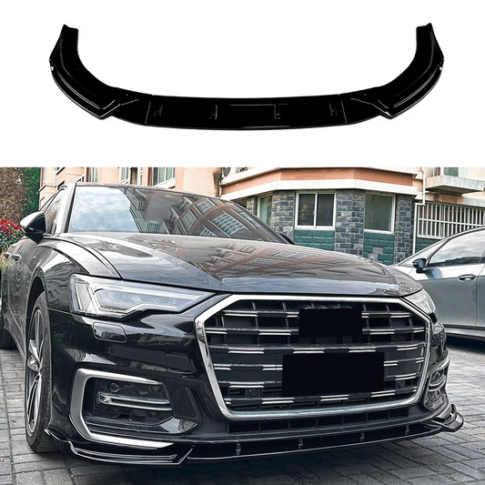 Audi A6/S6 C8 S-Line 2019+ Gloss Black Front Splitter Spoiler Lip