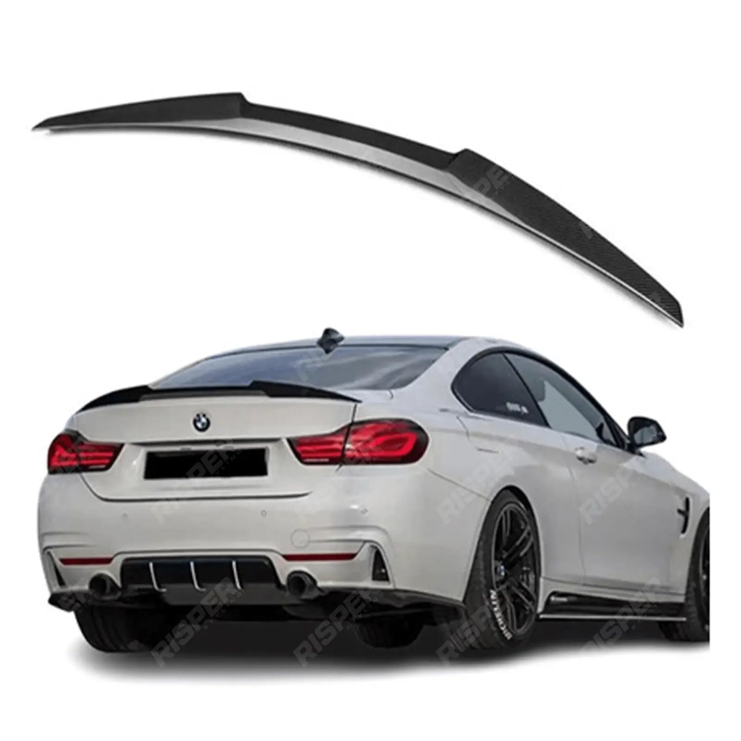 BMW 4 Series/M4 F32/F82 M Sport 2014-2020 Coupe - M4 Style Rear Spoiler In Carbon Look