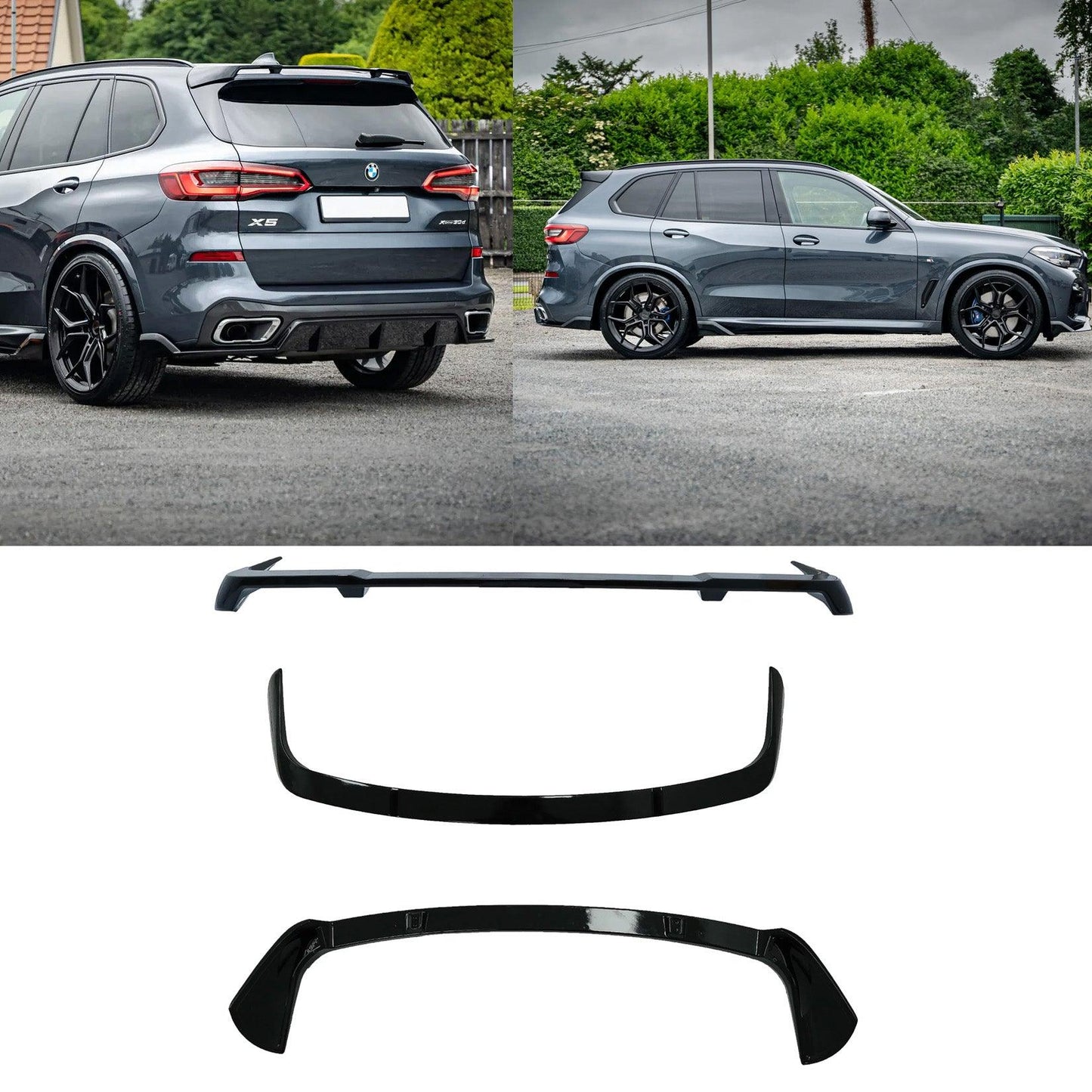 BMW X5 G05 2018+ - Black Knight Rear Spoiler in Gloss Black