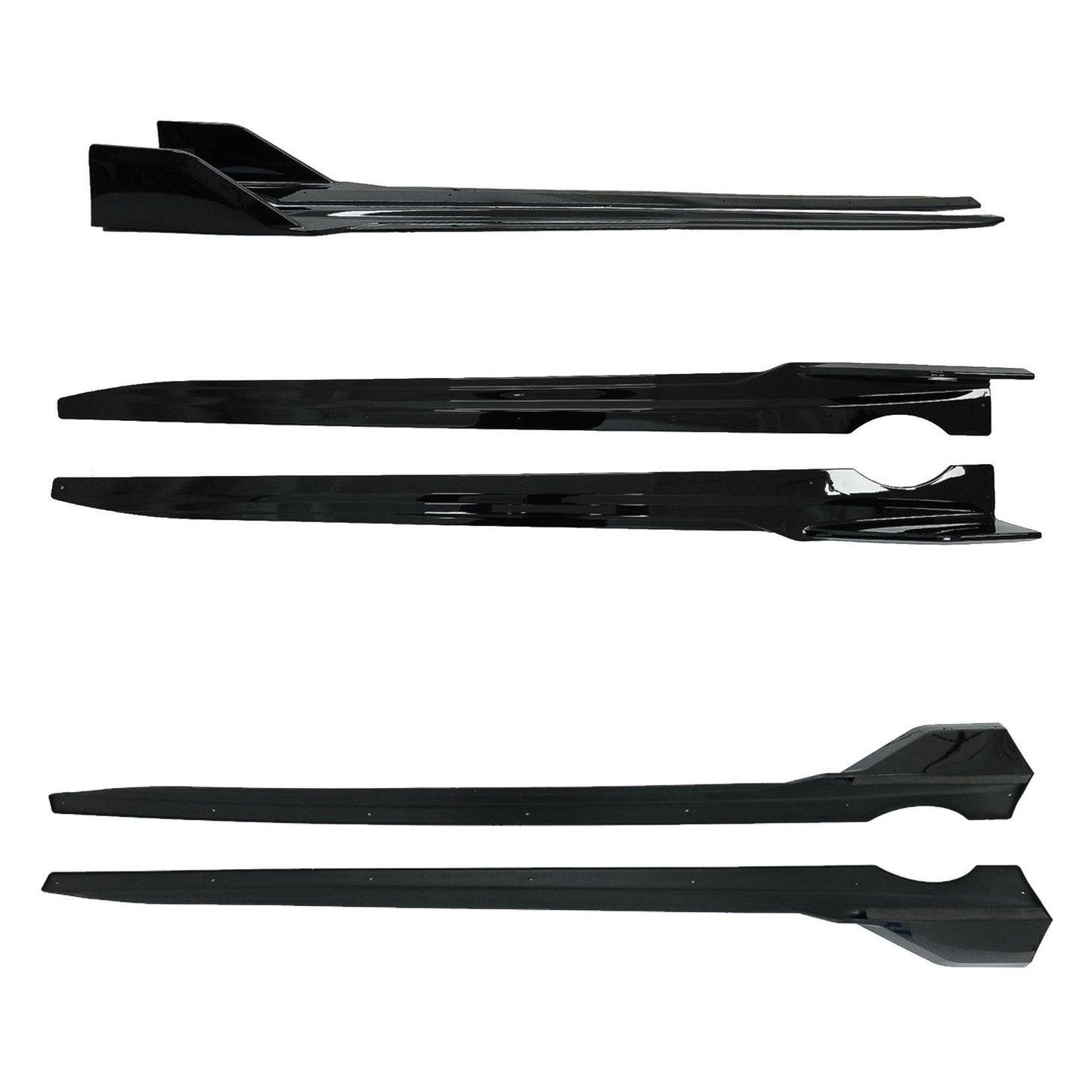 BMW X5 G05 LCI M Sport 2022+- Black Knight Side Skirt Splitters in Gloss Black