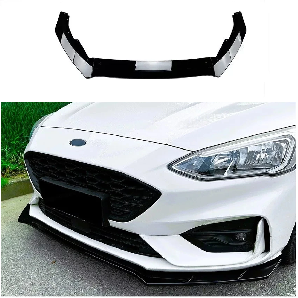 Ford Focus Mk4 ST-Line 2019-2022 Gloss Black Front Splitter Spoiler Lip