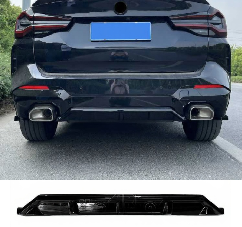 BMW X3 G01 LCI M Sport 2021-2024 - Rear Diffuser Lip - Gloss Black