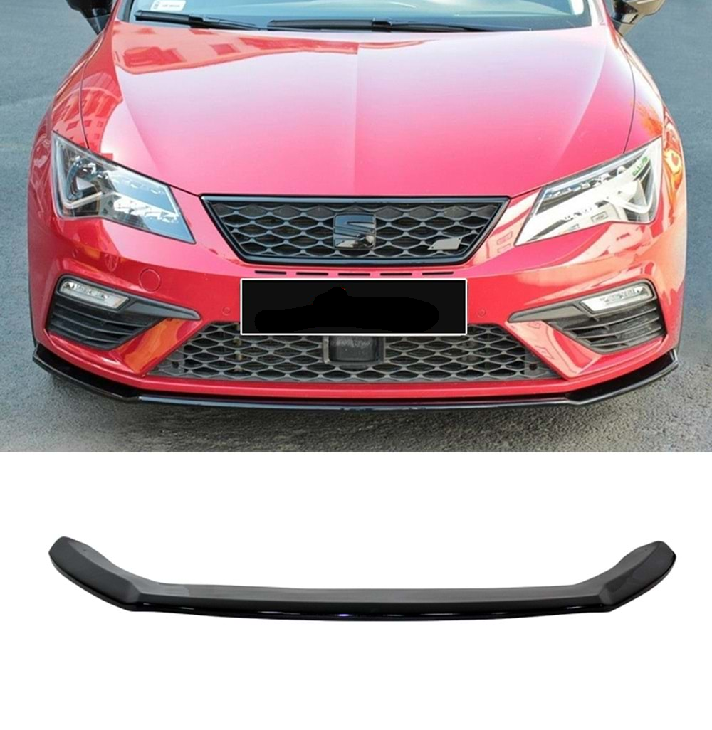 Seat Leon Mk3/3.5 Gloss Black Front Splitter V2