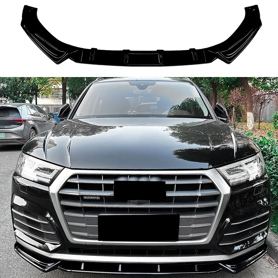 Audi Q5 S-Line 2017-2020 Gloss Black Front Splitter Spoiler Lip