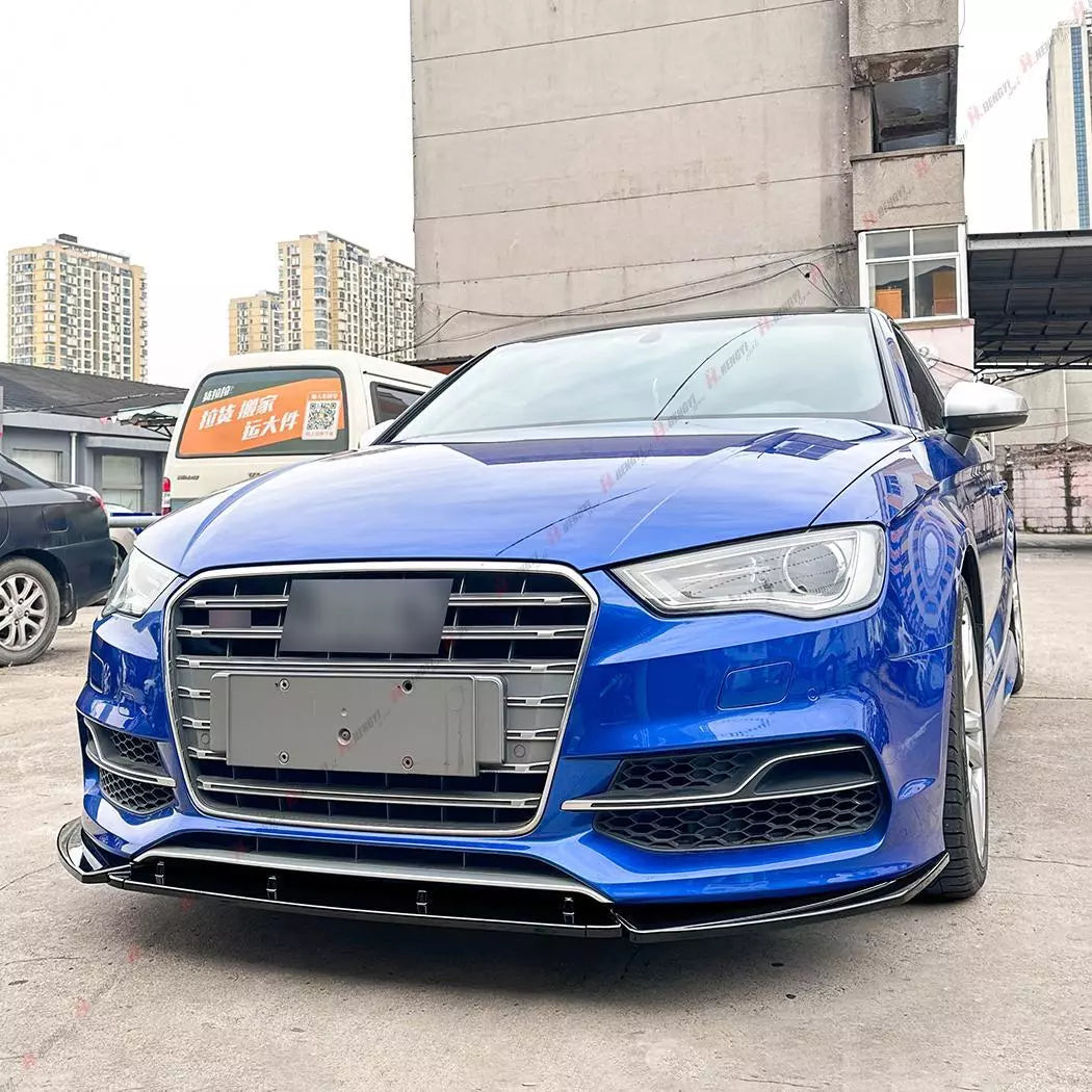Audi A3/S3 8V S-Line 2012-2017 Gloss Black Front Splitter Spoiler Lip