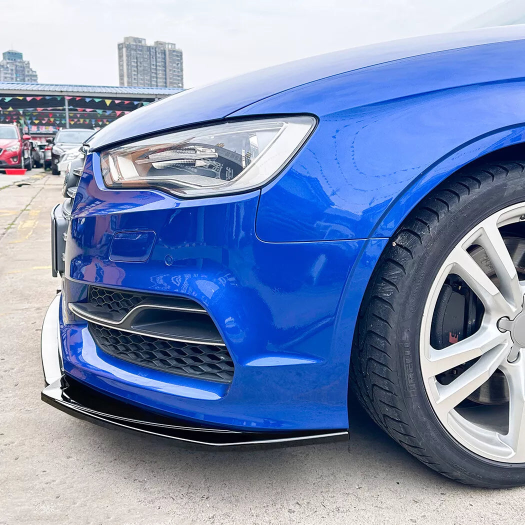 Audi A3/S3 8V S-Line 2012-2017 Gloss Black Front Splitter Spoiler Lip