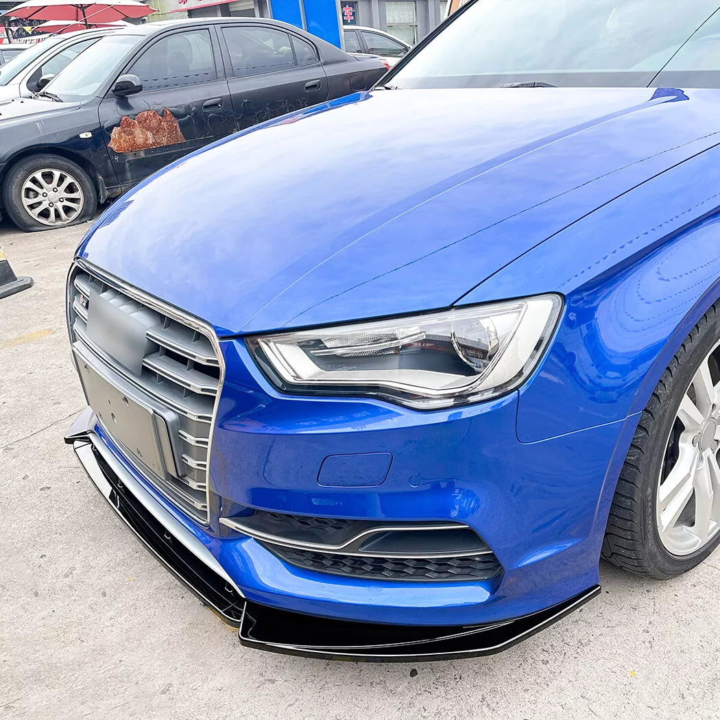 Audi A3/S3 8V S-Line 2012-2017 Gloss Black Front Splitter Spoiler Lip