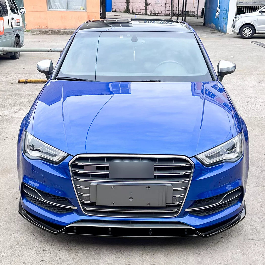 Audi A3/S3 8V S-Line 2012-2017 Gloss Black Front Splitter Spoiler Lip