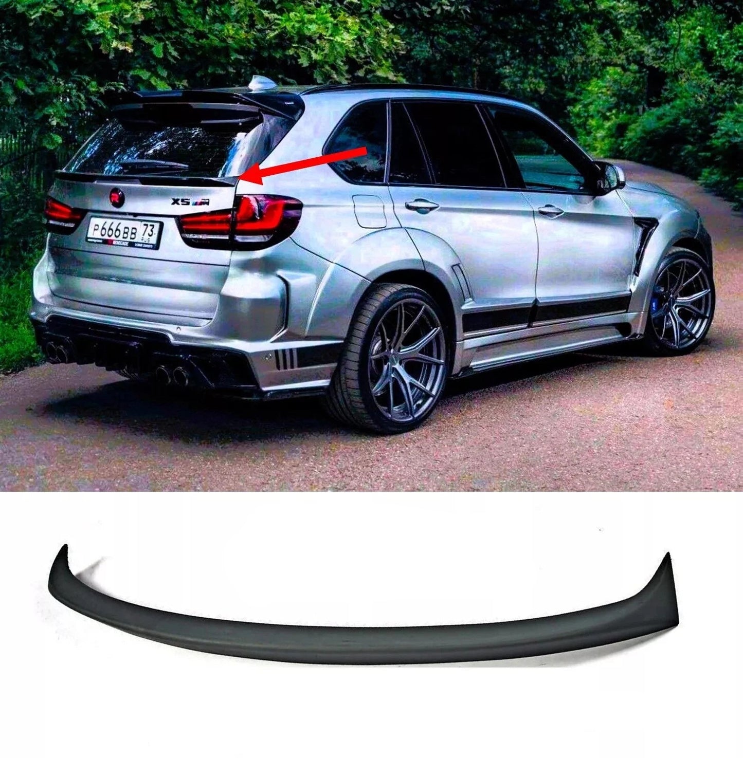 BMW X5 F15 2013-2018 M Sport Style Rear Boot Spoiler in Gloss Black