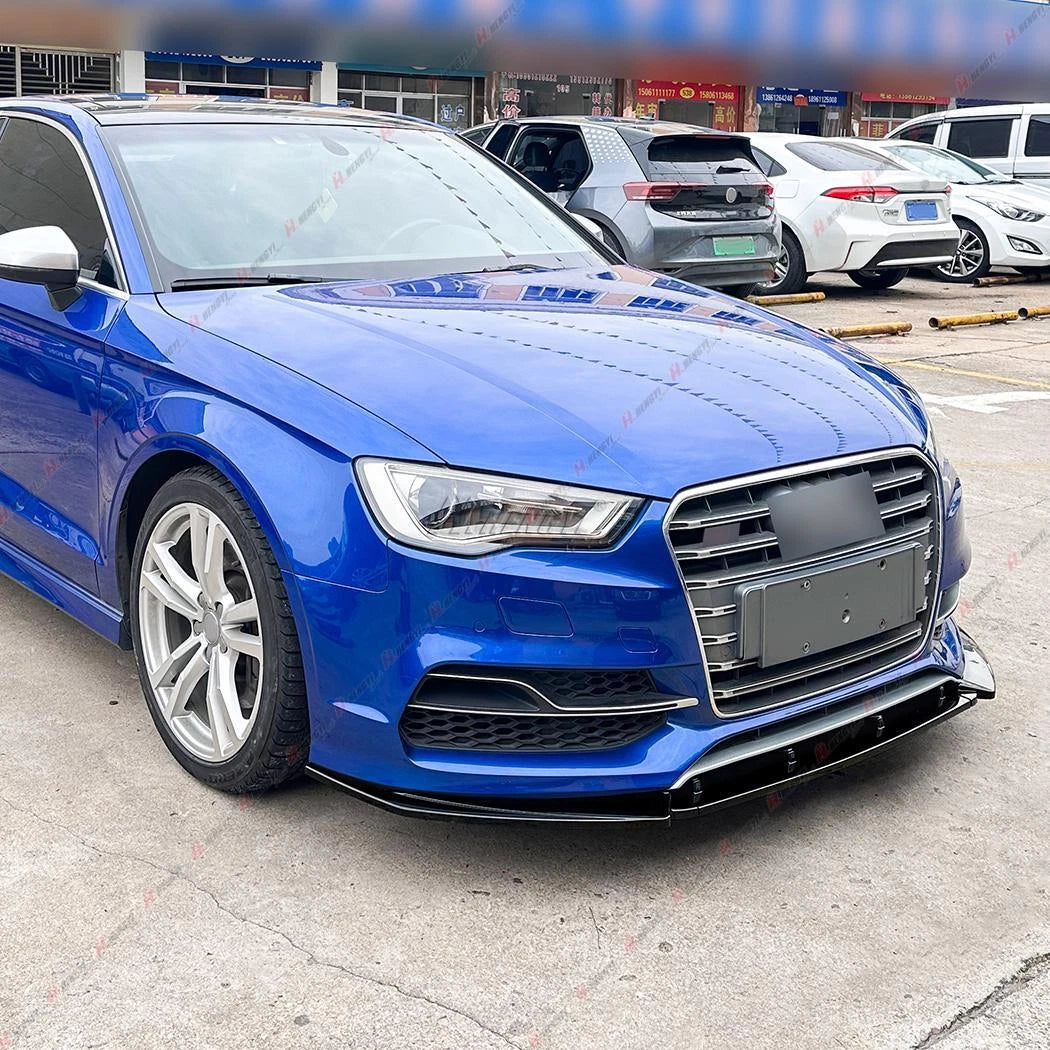 Audi A3/S3 8V S-Line 2012-2017 Gloss Black Front Splitter Spoiler Lip