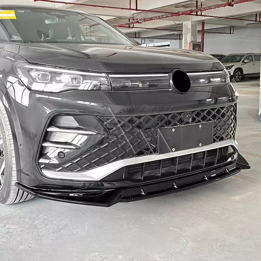 Volkswagen Tiguan Mk3 R-Line 2023+ Gloss Black Front Splitter Spoiler Lip