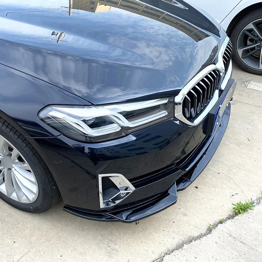 BMW 5 Series G30 LCI SE 2021-2023 Gloss Black Front Splitter Spoiler Lip
