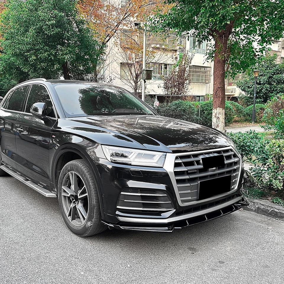 Audi Q5 S-Line 2017-2020 Gloss Black Front Splitter Spoiler Lip