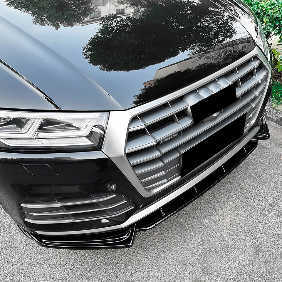 Audi Q5 S-Line 2017-2020 Gloss Black Front Splitter Spoiler Lip