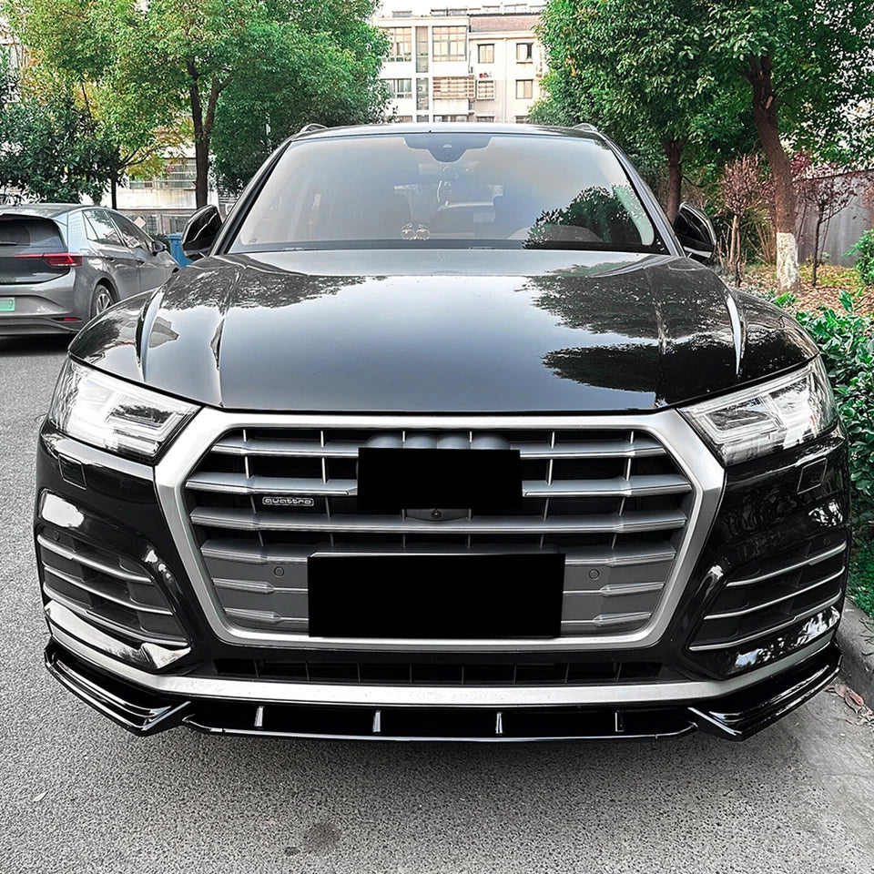 Audi Q5 S-Line 2017-2020 Gloss Black Front Splitter Spoiler Lip