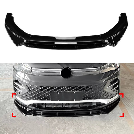Volkswagen Tiguan Mk3 R-Line 2023+ Gloss Black Front Splitter Spoiler Lip