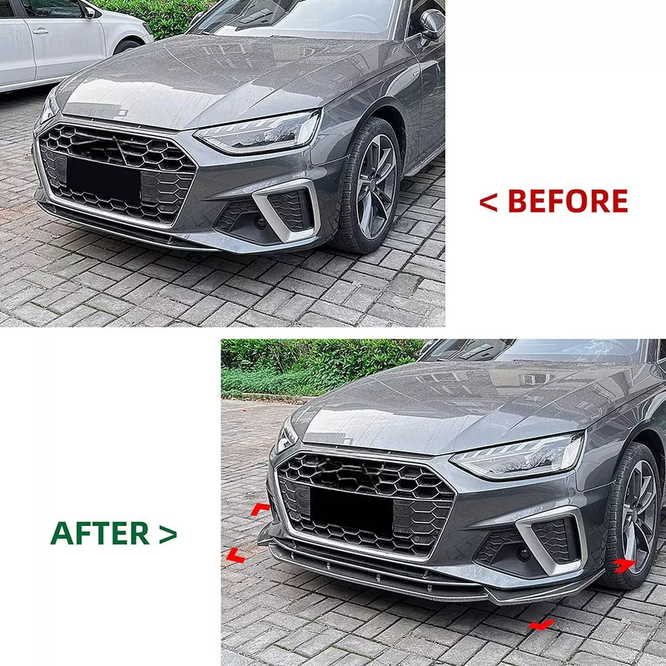 Audi A4/S4 B9.5 S-Line 2019+ Gloss Black Front Splitter Spoiler Lip