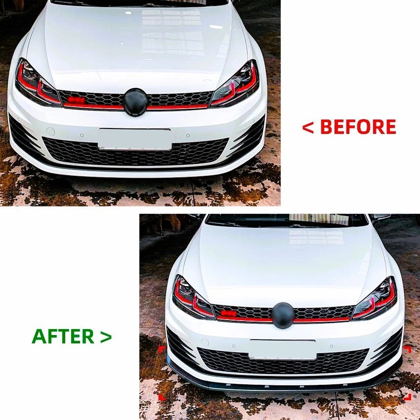 Volkswagen Golf Mk7.5 GTD/GTI/R/R Line 2017-2020 Gloss Black Front Splitter Spoiler Lip