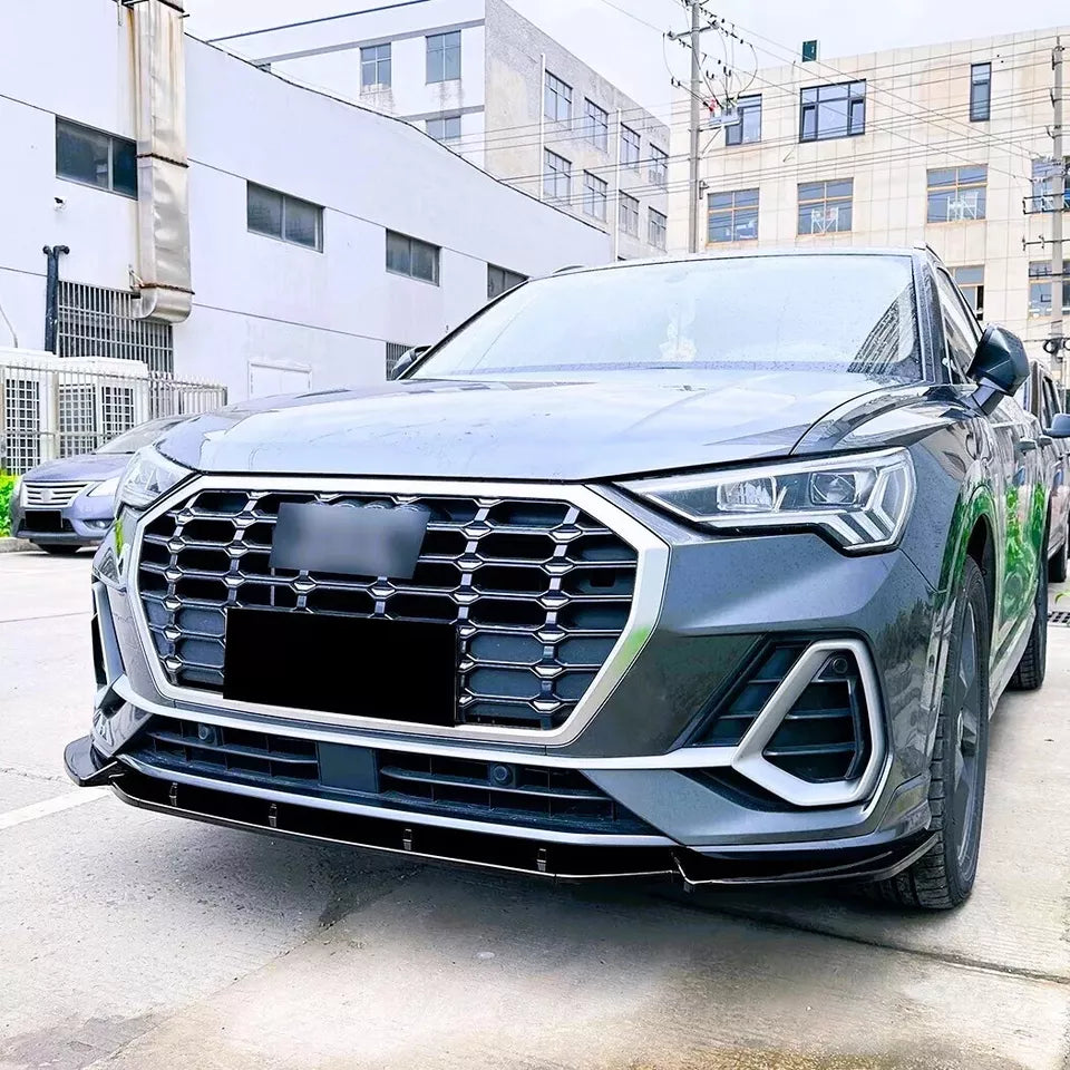 Audi Q3 S-Line 2019+ Gloss Black Front Splitter Spoiler Lip