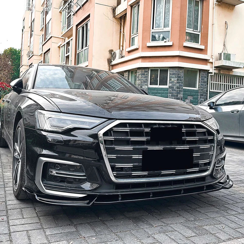 Audi A6/S6 C8 S-Line 2019+ Gloss Black Front Splitter Spoiler Lip