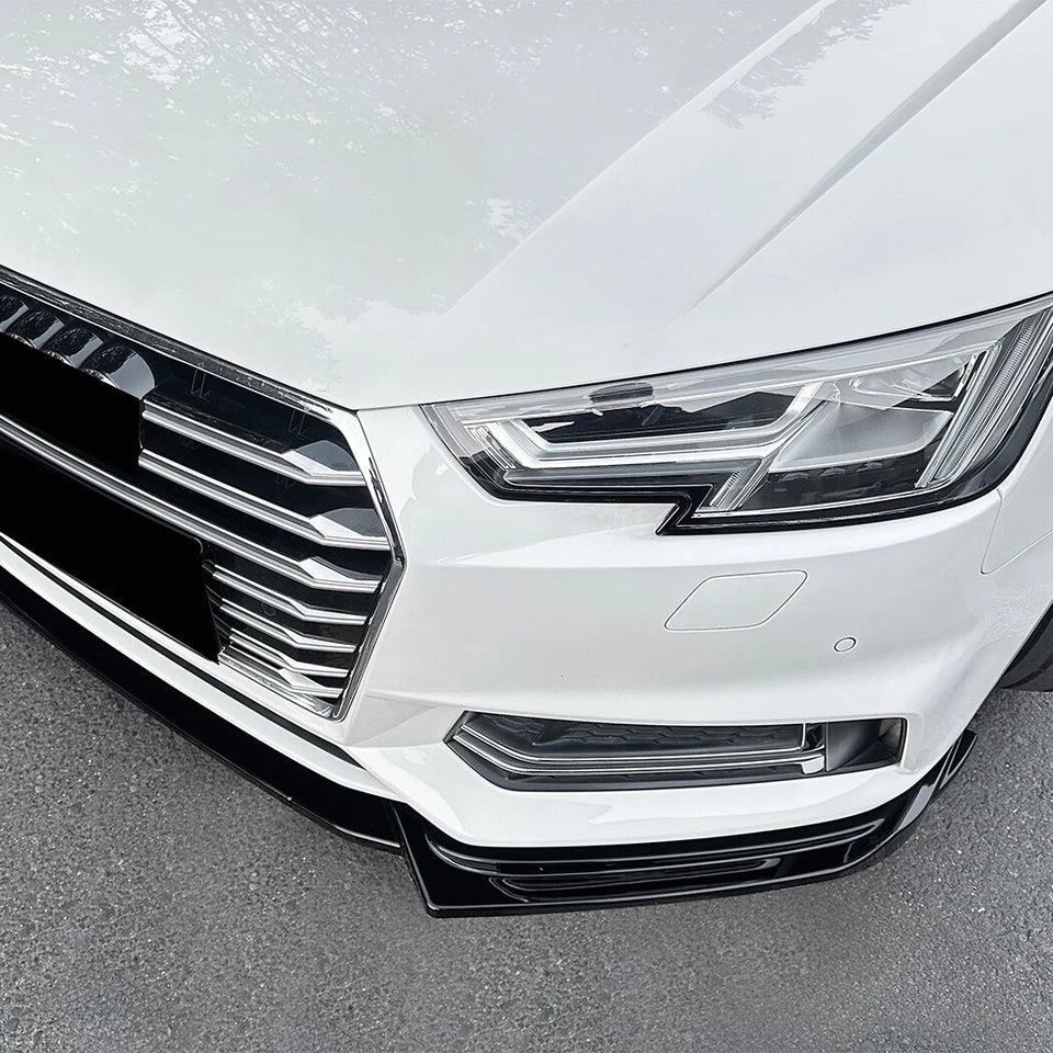 Audi A4/S4 B9 S-Line 2016-2019 Gloss Black Front Splitter Spoiler Lip