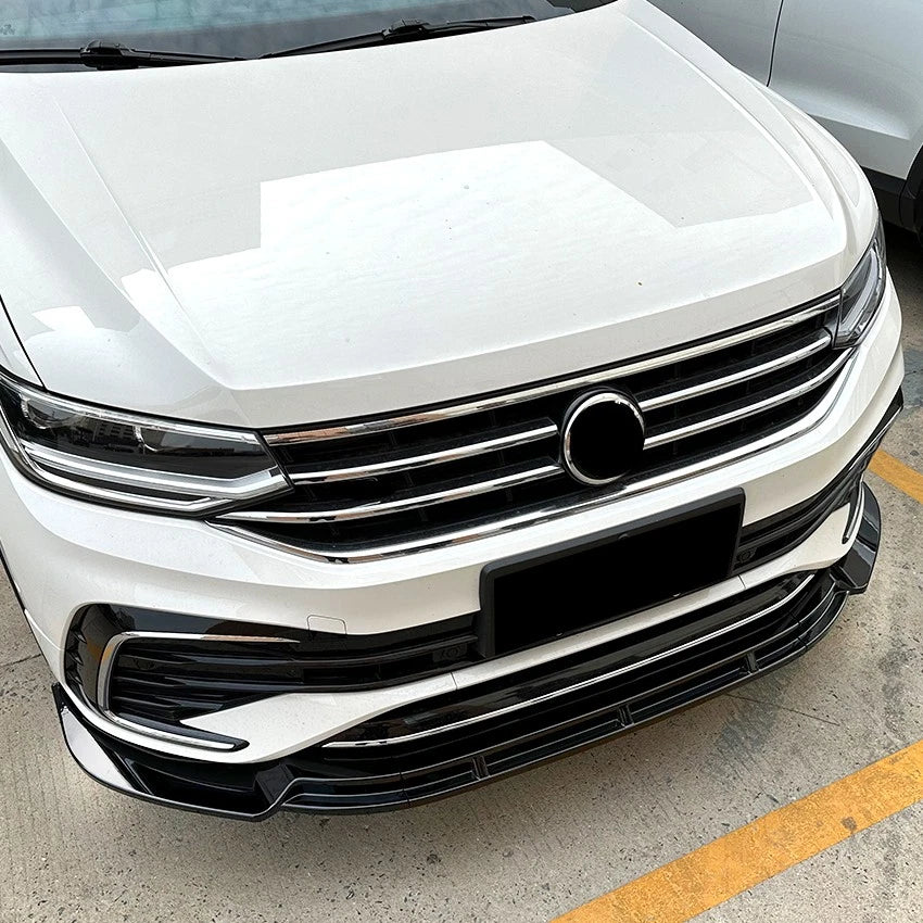 Volkswagen Tiguan Mk2.5 R-Line 2020-2023 Gloss Black Front Splitter Spoiler Lip