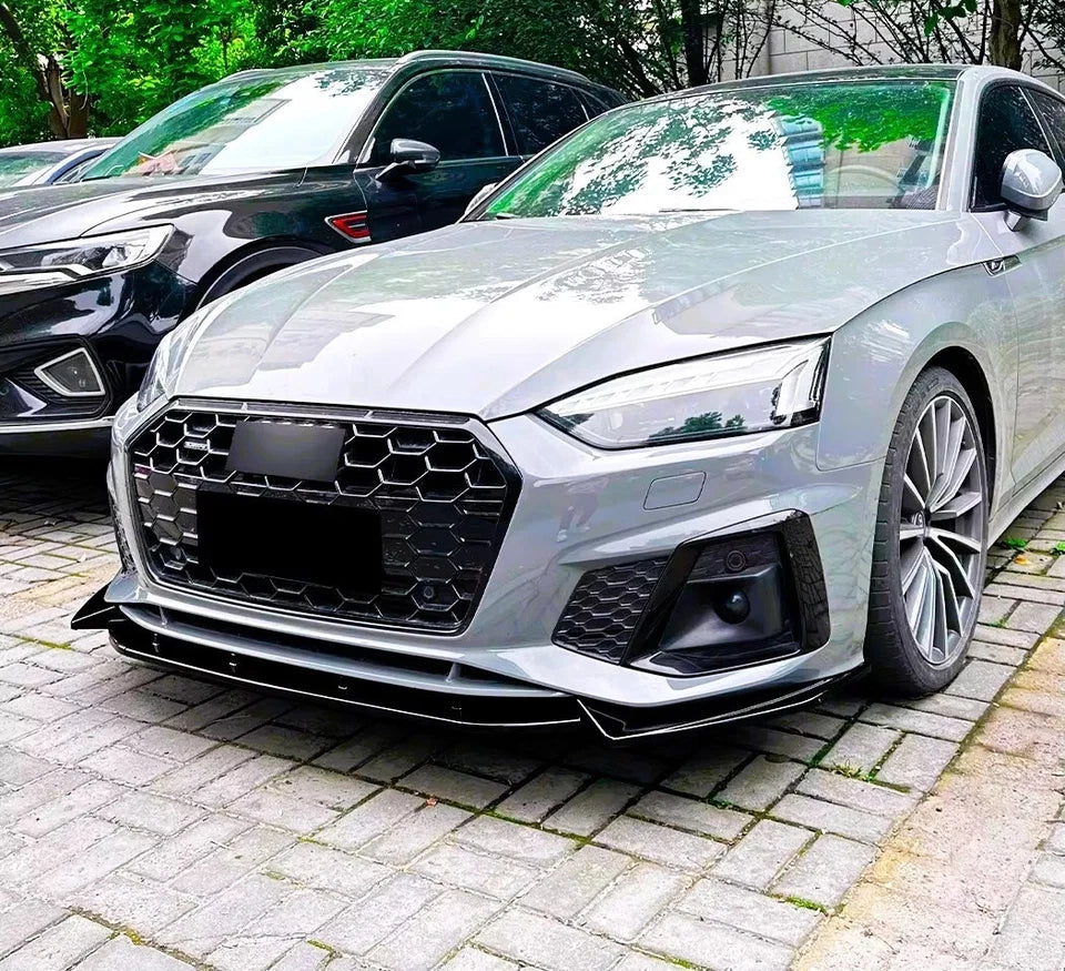 Audi A5/S5 B9 S-Line 2019-2024 Gloss Black Front Splitter Spoiler Lip