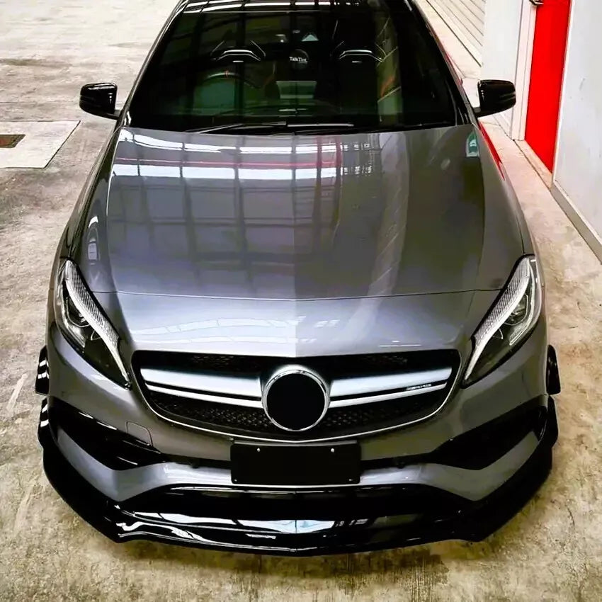 Mercedes A-Class W176 AMG-Line 2013-2018 Gloss Black Front Splitter Spoiler Lip