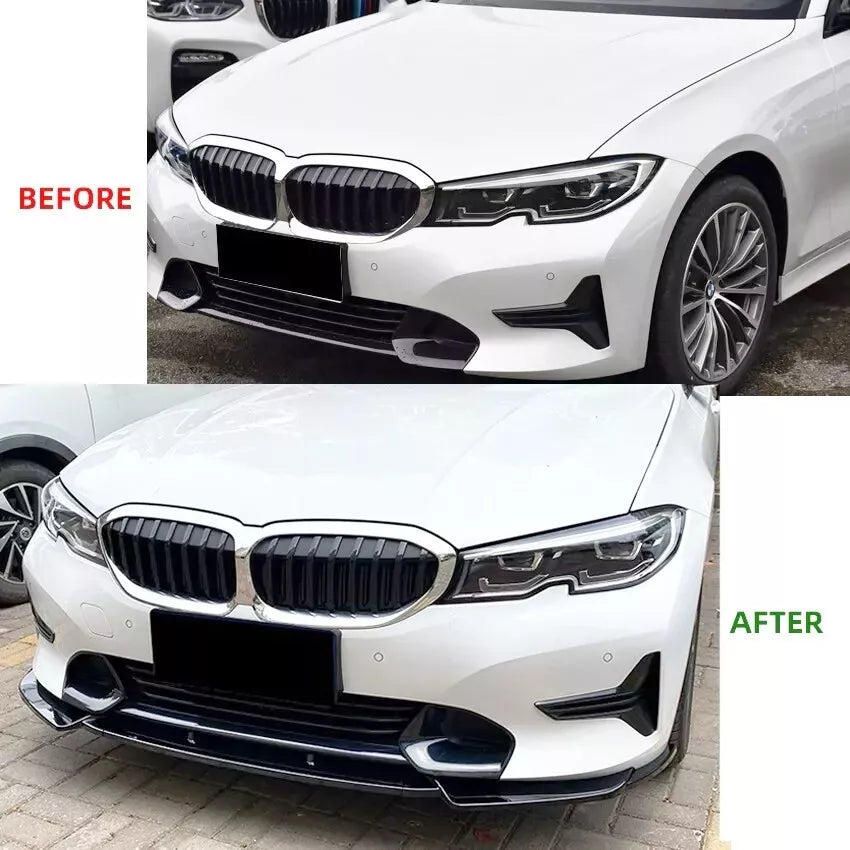 BMW 3 Series G20 SE 2019-2022 Gloss Black Front Splitter Spoiler Lip