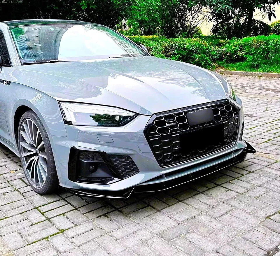Audi A5/S5 B9 S-Line 2019-2024 Gloss Black Front Splitter Spoiler Lip