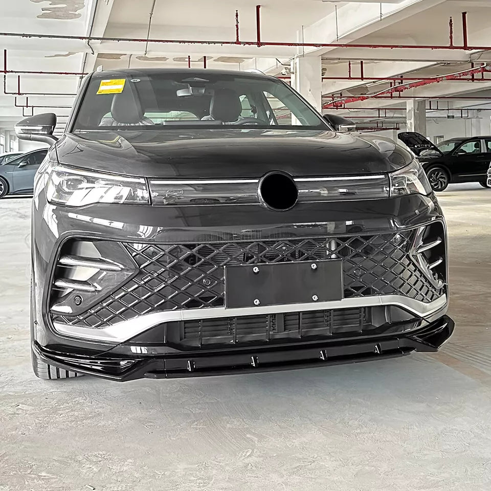 Volkswagen Tiguan Mk3 R-Line 2023+ Gloss Black Front Splitter Spoiler Lip